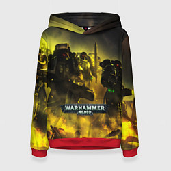 Толстовка-худи женская Warhammer 40K - Космические Десантники, цвет: 3D-красный