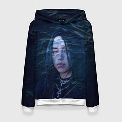 Толстовка-худи женская Billie Eilish: Ocean Eyes, цвет: 3D-белый