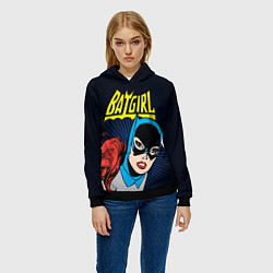 Толстовка-худи женская Batgirl, цвет: 3D-черный — фото 2