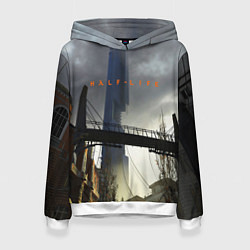 Толстовка-худи женская HALF LIFE, цвет: 3D-белый