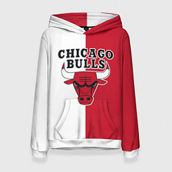 Толстовка-худи женская CHICAGO BULLS, цвет: 3D-белый