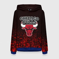 Толстовка-худи женская CHICAGO BULLS, цвет: 3D-синий