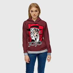 Толстовка-худи женская Приключения ДжоДжо, цвет: 3D-меланж — фото 2