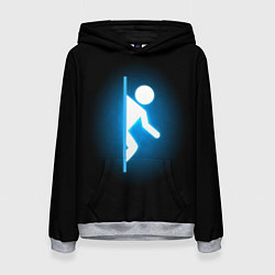 Толстовка-худи женская Portal, цвет: 3D-меланж