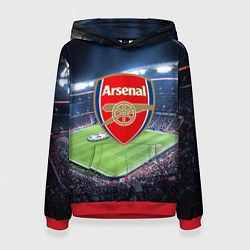 Толстовка-худи женская FC Arsenal, цвет: 3D-красный