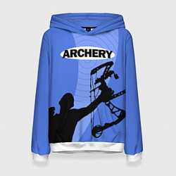 Толстовка-худи женская Archery, цвет: 3D-белый