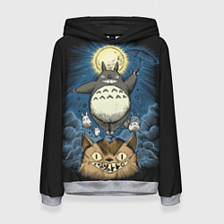 Толстовка-худи женская My Neighbor Totoro, цвет: 3D-меланж