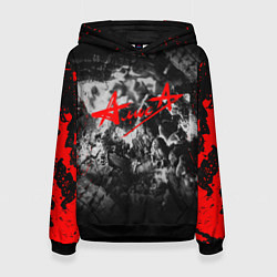 Толстовка-худи женская АлисА, цвет: 3D-черный