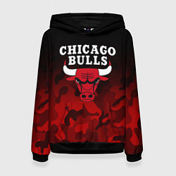 Толстовка-худи женская CHICAGO BULLS, цвет: 3D-черный