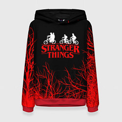 Толстовка-худи женская STRANGER THINGS, цвет: 3D-красный