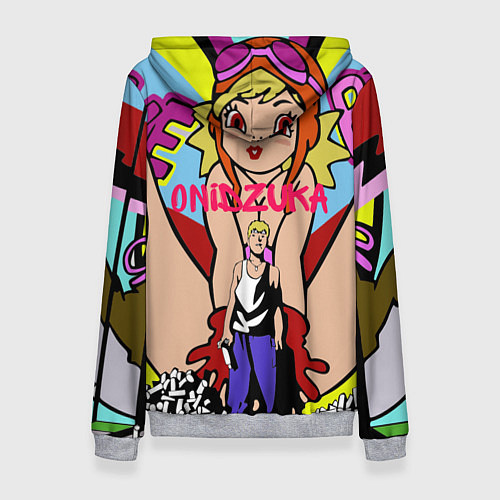Женская толстовка GTO Онидзука графити / 3D-Меланж – фото 2