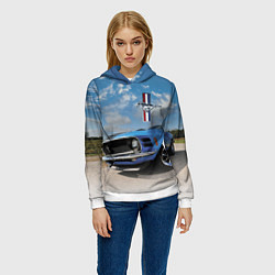 Толстовка-худи женская Mustang, цвет: 3D-белый — фото 2