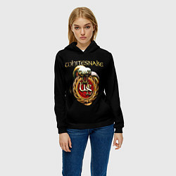 Толстовка-худи женская Whitesnake, цвет: 3D-черный — фото 2