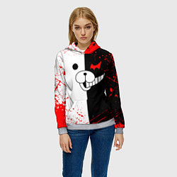 Толстовка-худи женская MONOKUMA, цвет: 3D-меланж — фото 2