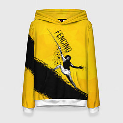 Толстовка-худи женская Fencing, цвет: 3D-белый