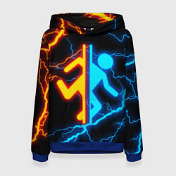 Толстовка-худи женская PORTAL, цвет: 3D-синий