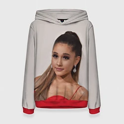 Толстовка-худи женская Ariana Grande Ариана Гранде, цвет: 3D-красный