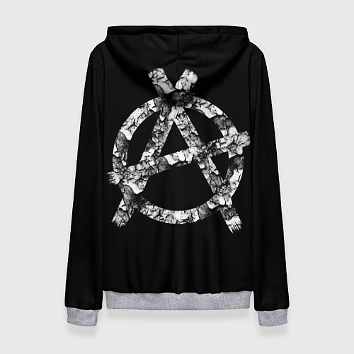 Женская толстовка Король и Шут Анархия спина / 3D-Меланж – фото 2