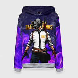 Толстовка-худи женская PUBG, цвет: 3D-меланж