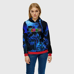 Толстовка-худи женская Terraria, цвет: 3D-красный — фото 2