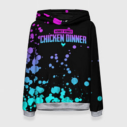 Толстовка-худи женская Chicken Dinner, цвет: 3D-меланж