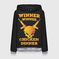 Толстовка-худи женская Winner Chicken Dinner, цвет: 3D-меланж
