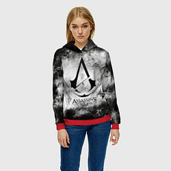 Толстовка-худи женская Assassin’s Creed, цвет: 3D-красный — фото 2