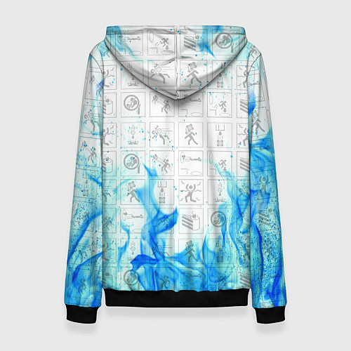 Женская толстовка PORTAL / 3D-Черный – фото 2