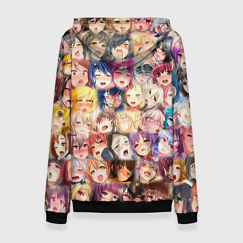 Женская толстовка Ахегао / 3D-Черный – фото 2