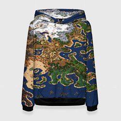 Толстовка-худи женская HEROES 3 КАРТА, цвет: 3D-черный