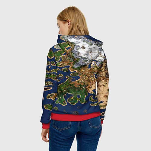 Женская толстовка HEROES 3 КАРТА / 3D-Красный – фото 4