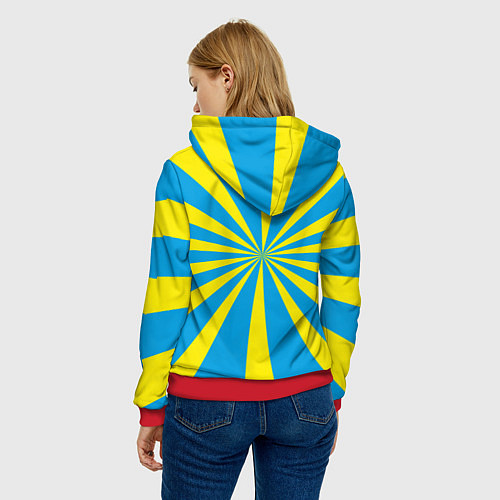 Женская толстовка ВВС России / 3D-Красный – фото 4