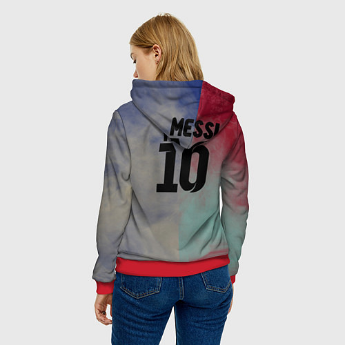 Женская толстовка Messi / 3D-Красный – фото 4