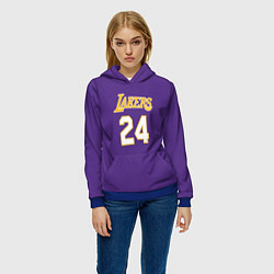 Толстовка-худи женская Los Angeles Lakers Kobe Brya, цвет: 3D-синий — фото 2