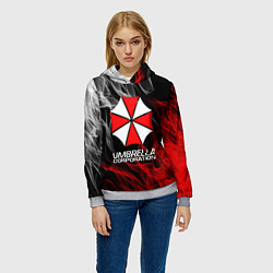 Толстовка-худи женская UMBRELLA CORP, цвет: 3D-меланж — фото 2