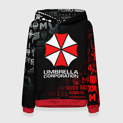 Толстовка-худи женская RESIDENT EVIL UMBRELLA CORP, цвет: 3D-красный