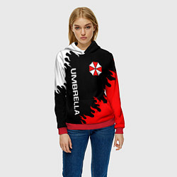Толстовка-худи женская UMBRELLA CORP, цвет: 3D-красный — фото 2