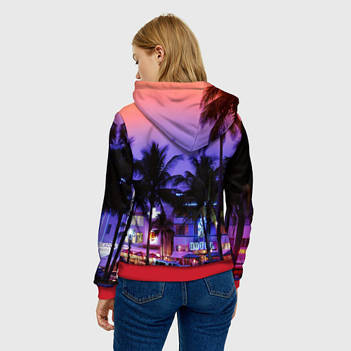 Женская толстовка Grand Theft Auto Vice City / 3D-Красный – фото 4