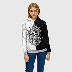 Толстовка-худи женская Hollow Knight, цвет: 3D-меланж — фото 2