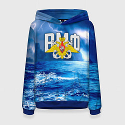 Толстовка-худи женская ВМФ, цвет: 3D-синий