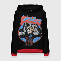 Толстовка-худи женская Judas Priest, цвет: 3D-красный