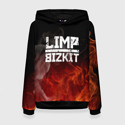 Толстовка-худи женская LIMP BIZKIT, цвет: 3D-черный