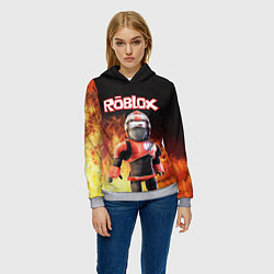 Толстовка-худи женская ROBLOX, цвет: 3D-меланж — фото 2