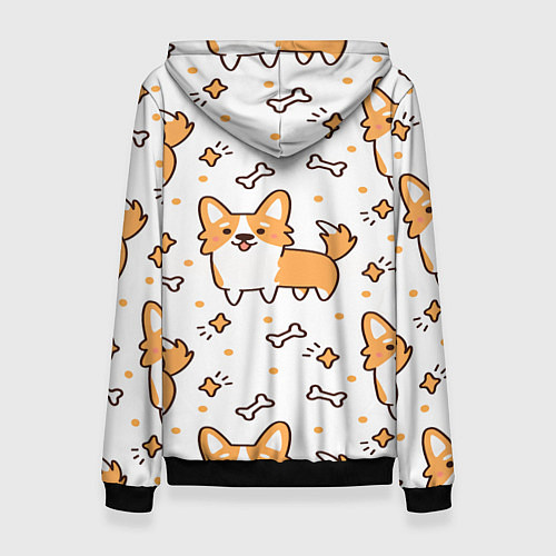 Женская толстовка Корги / 3D-Черный – фото 2