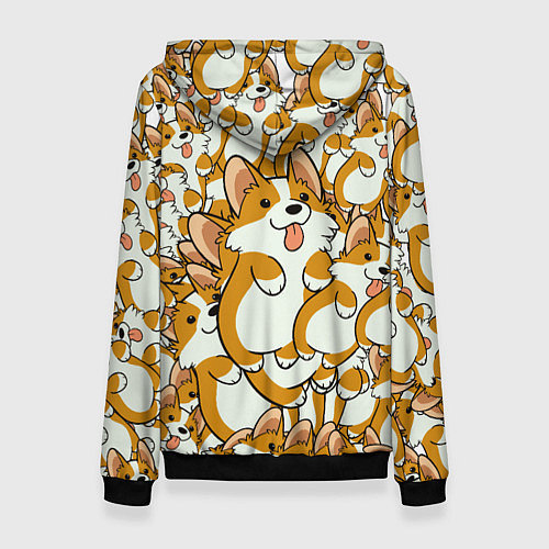 Женская толстовка Корги / 3D-Черный – фото 2
