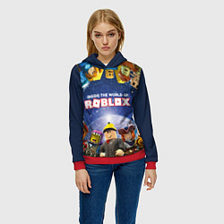 Толстовка-худи женская ROBLOX, цвет: 3D-красный — фото 2