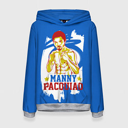 Толстовка-худи женская Manny Pacquiao, цвет: 3D-меланж