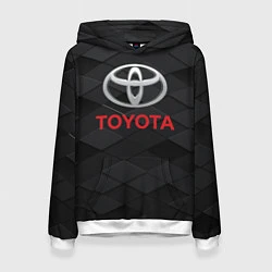 Толстовка-худи женская TOYOTA, цвет: 3D-белый