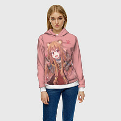 Толстовка-худи женская Raphtalia, цвет: 3D-белый — фото 2