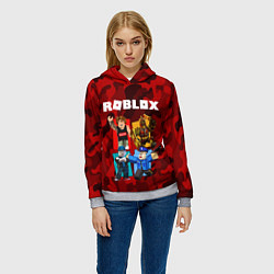 Толстовка-худи женская ROBLOX, цвет: 3D-меланж — фото 2